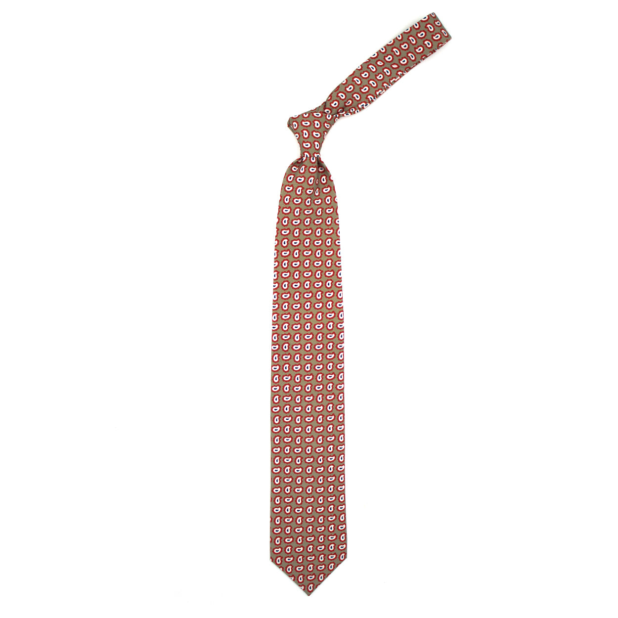 Beige tie with paisley