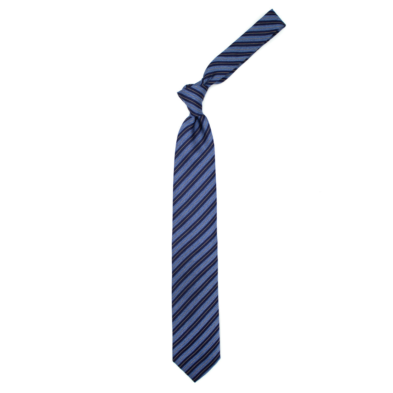 Light blue tie with blue stripes