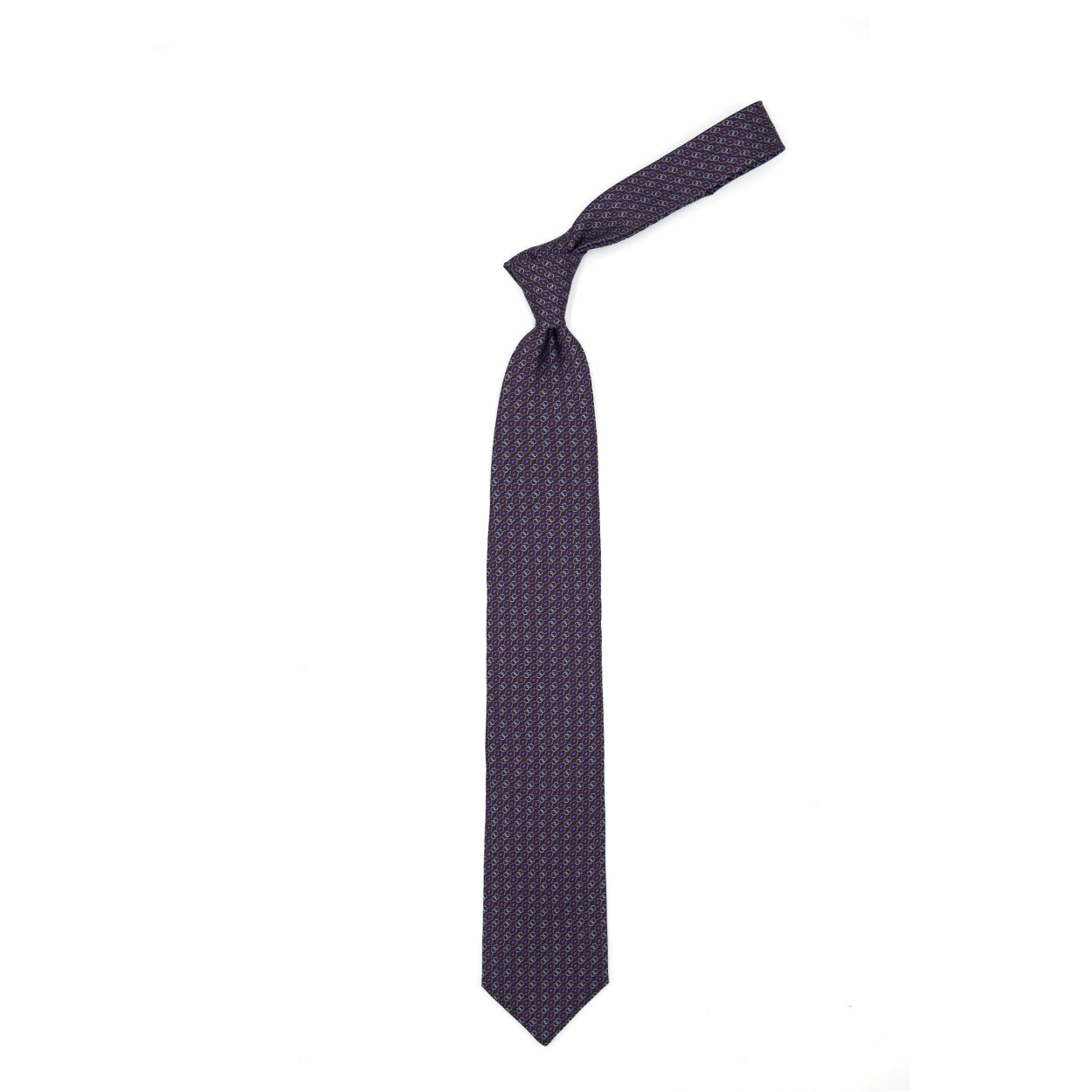 Purple tie with abstract pattern