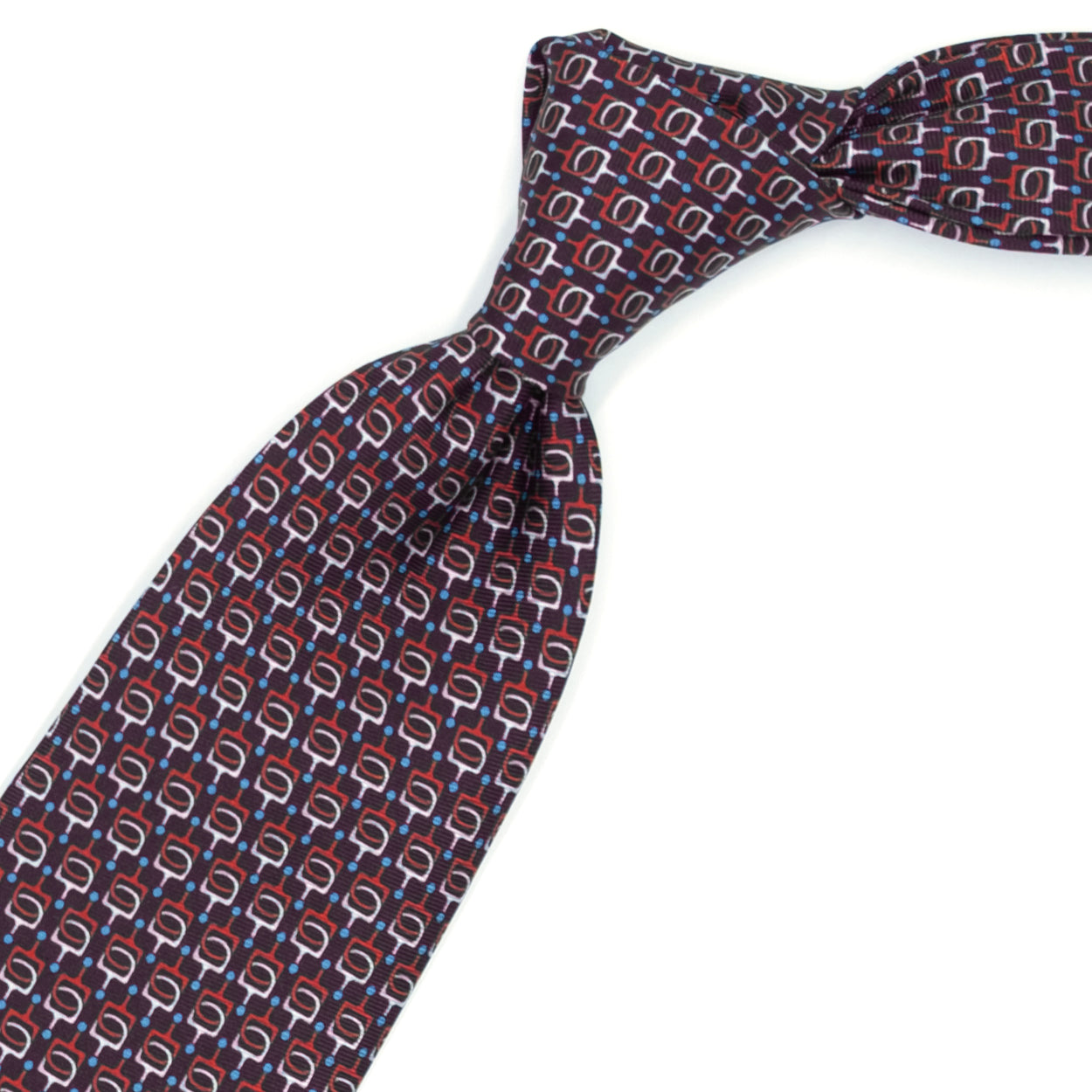 Bordeaux tie with abstract pattern