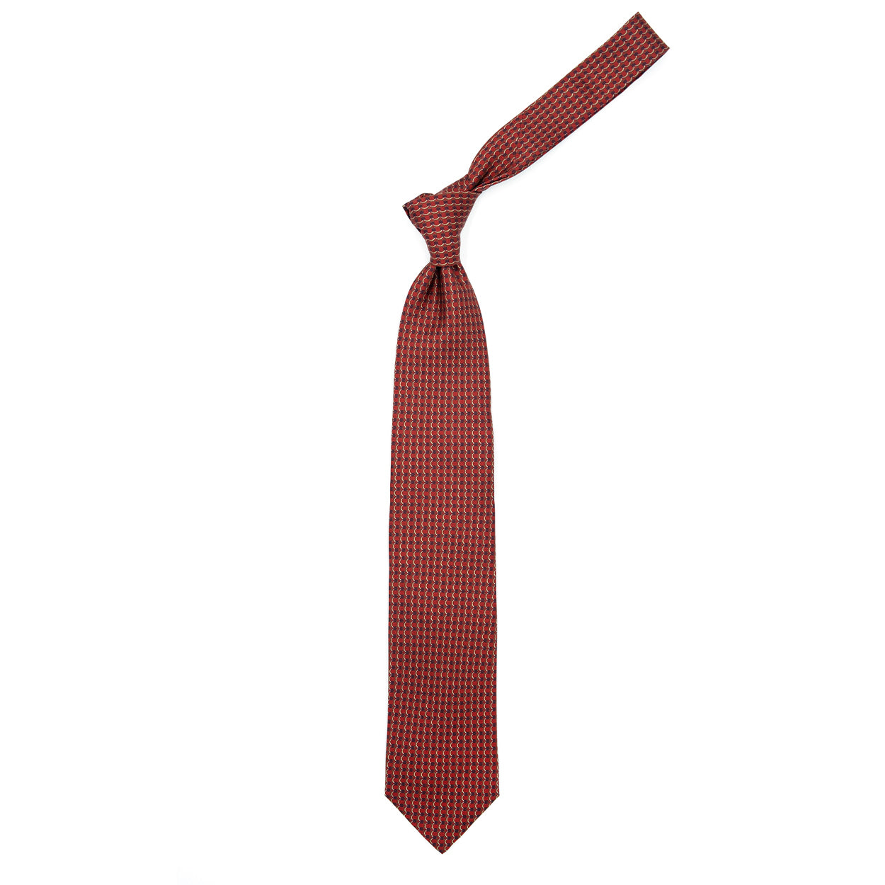 Bordeaux tie with white chain