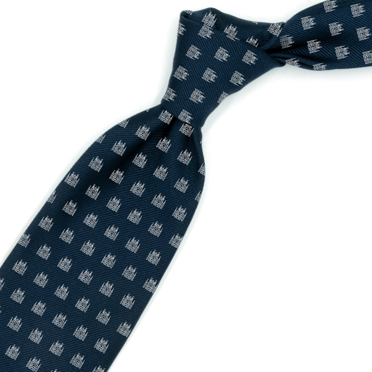 The Milan Tie with Duomo patterned in white