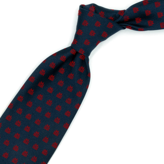 The Milan Tie with Duomo patterned in red