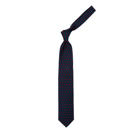 The Milan Tie with Duomo patterned in red