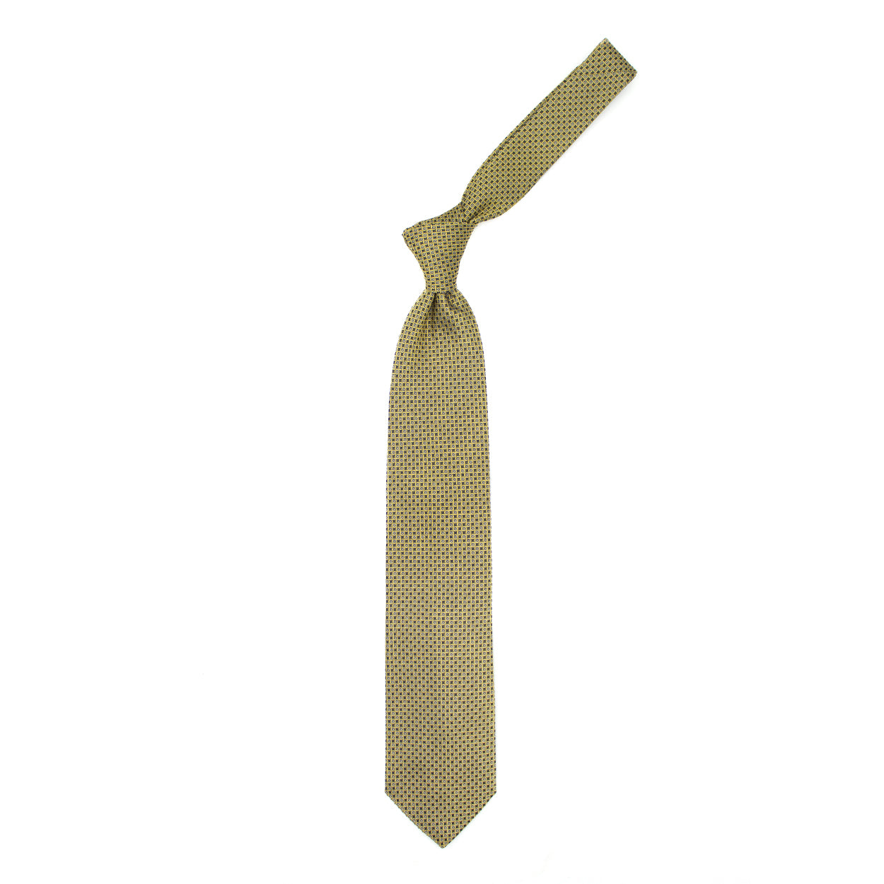 Yellow and brown woven tie