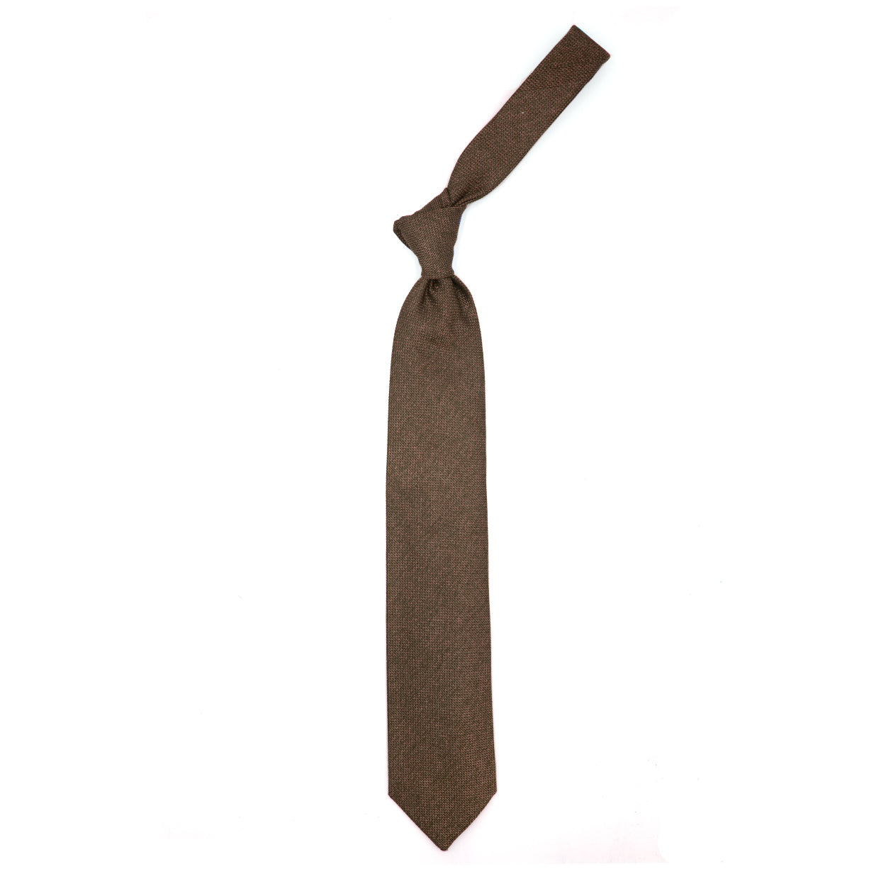 Brown textured tie