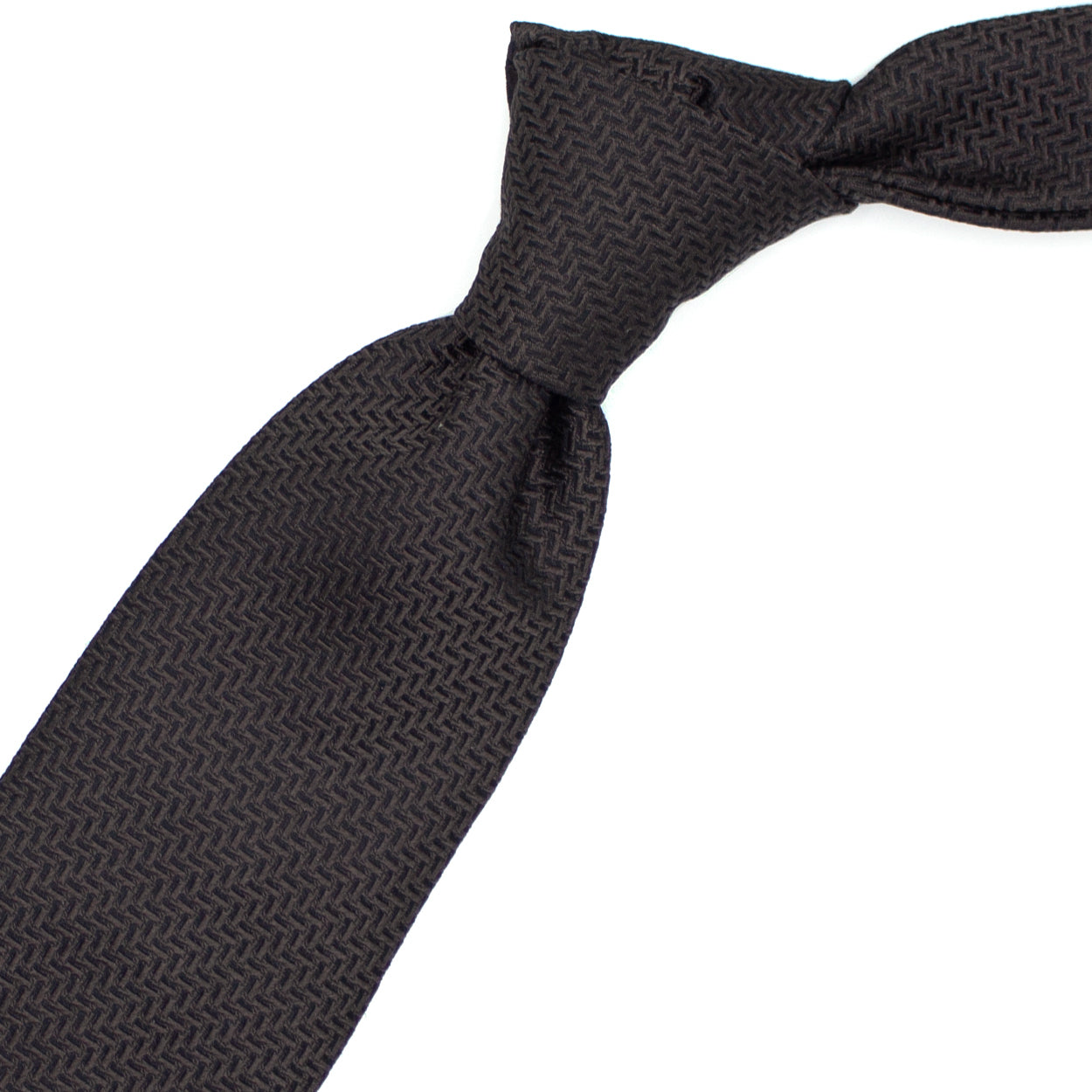 Brown tone-on-tone textured tie