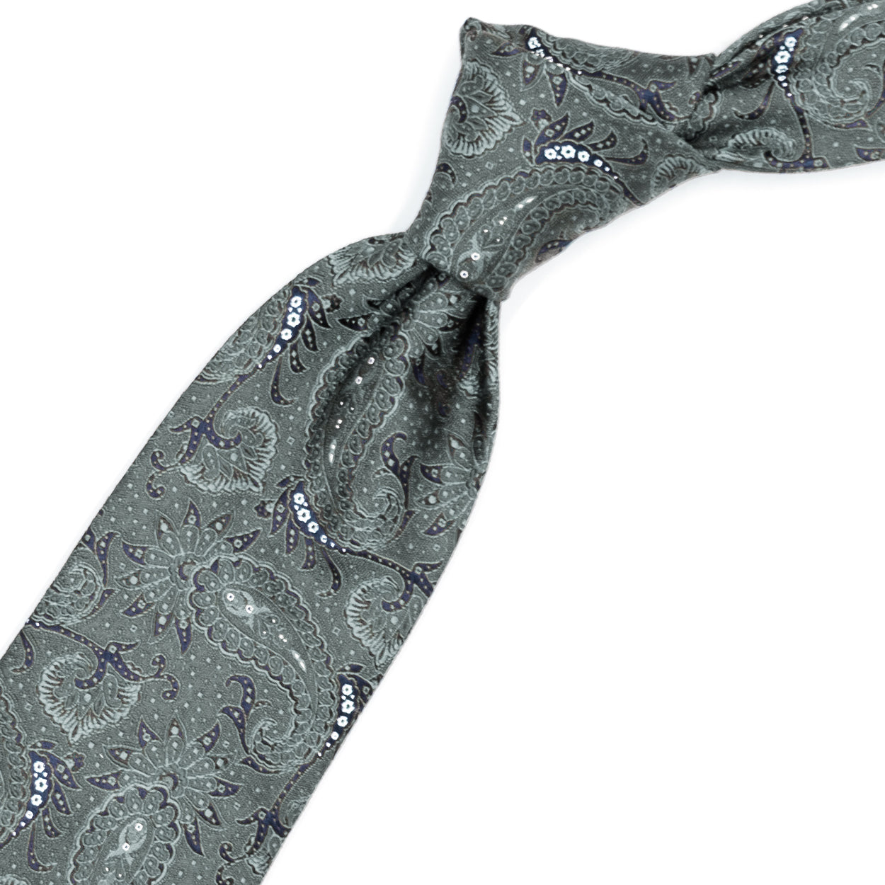 Grey Paisley Tie