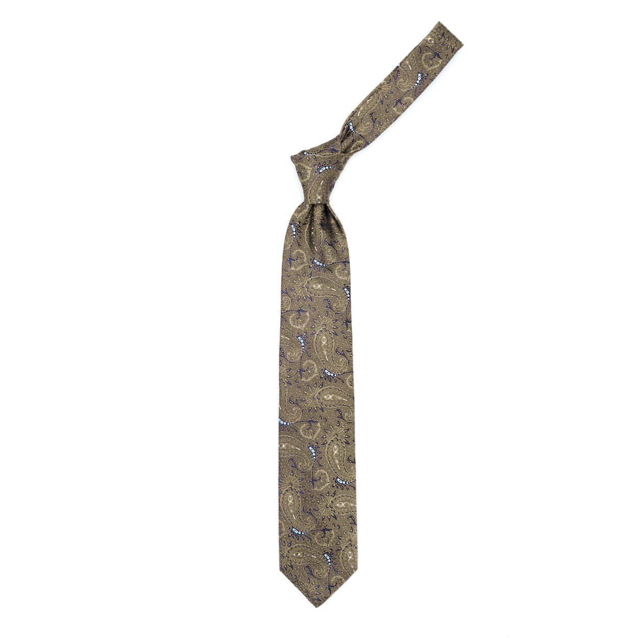 Light brown tie with paisley