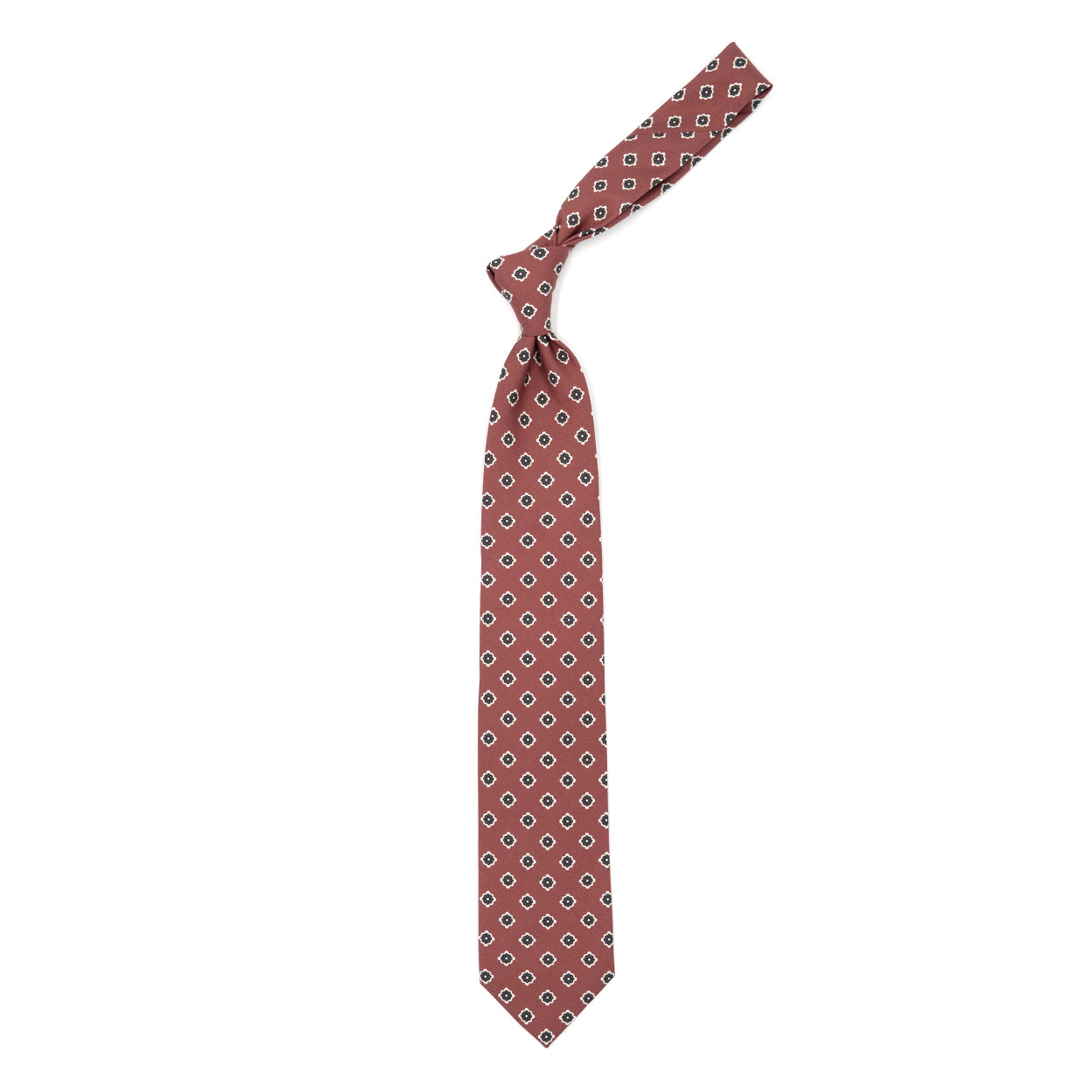 Old pink tie with brown flowers