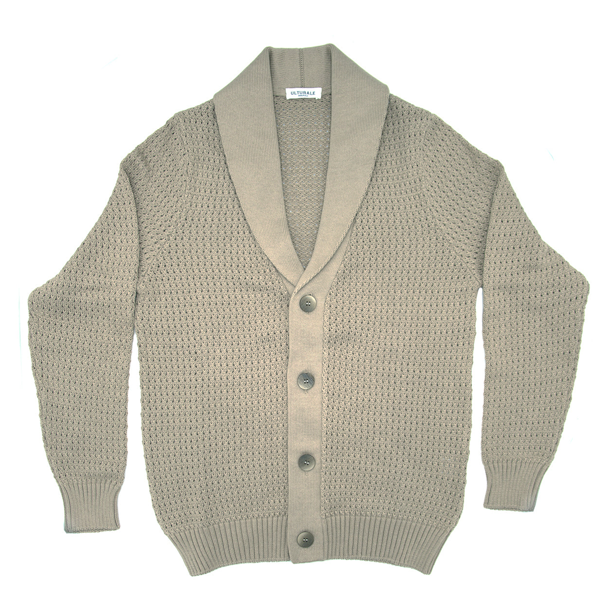 Sand cardigan with shawl collar